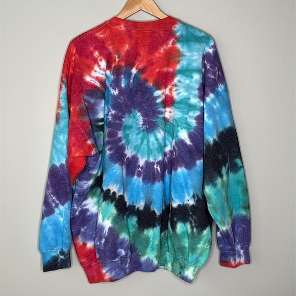 Gildan Tie Dye Pullover Crewneck Sweatshirt Handmade Size XXL - Picture 2 of 7